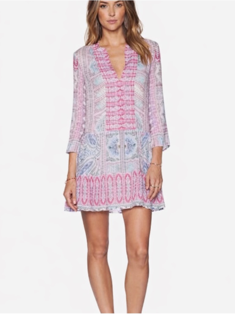 Bcbg Maxazria Dahlia Dress Fuchsia Combo Color
